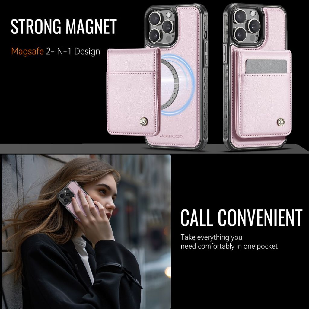 JEEHOOD iPhone 12 Pro Max Skal med MagSafe - Rosa