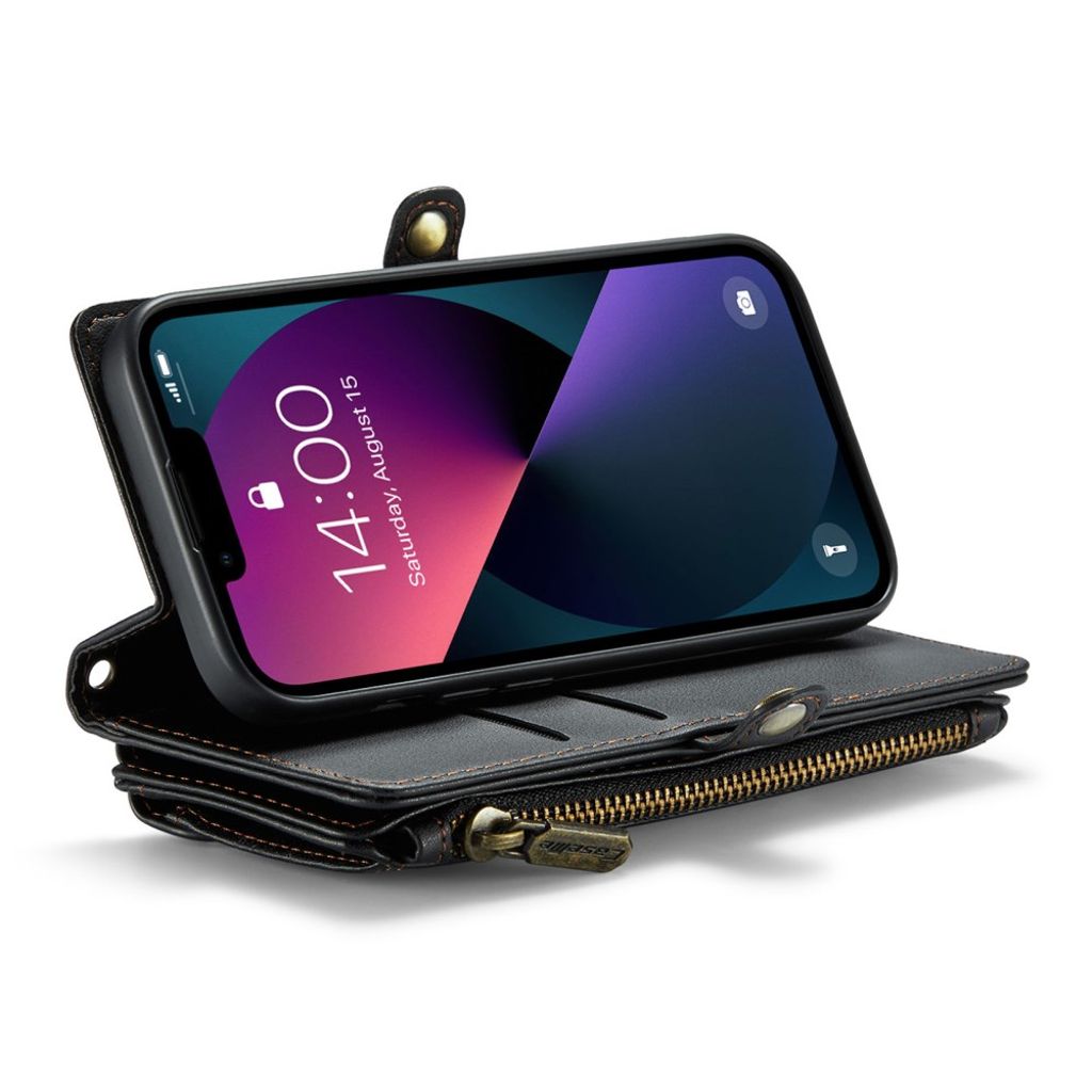 iPhone 13 Wallet Cover Card Slots - Black