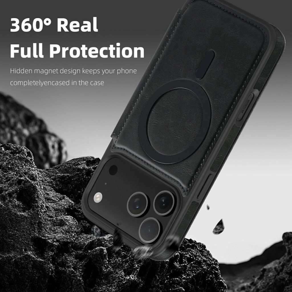 iPhone 17 Pro Max MagSafe Cover with Card Slots - Black
