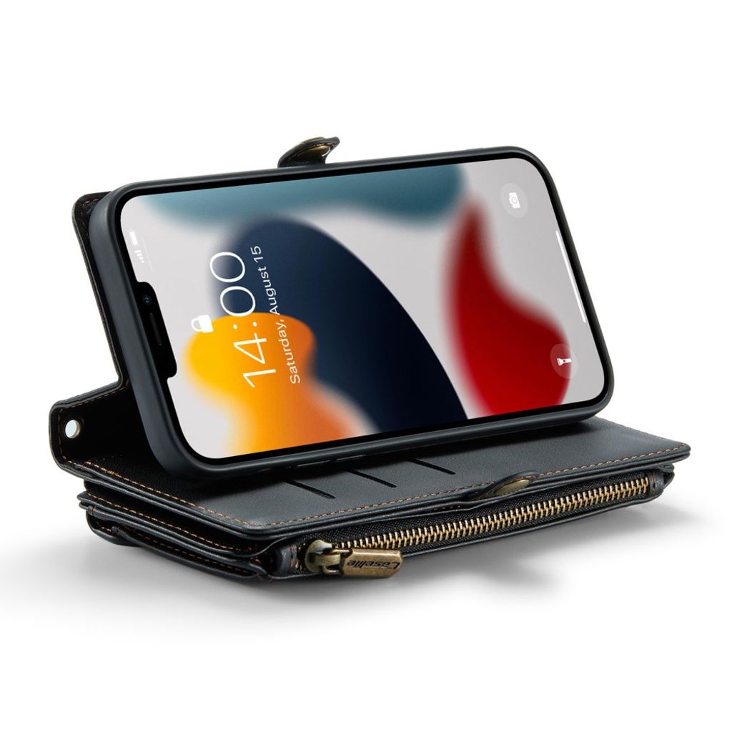 CASEME iPhone 13 Pro Max Lompakkokotelo Korttipaikoilla - Musta