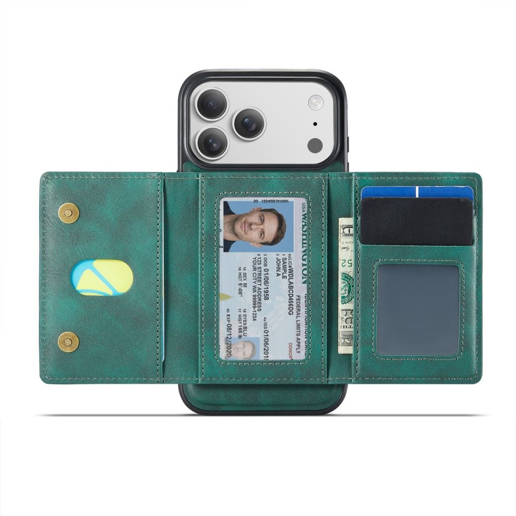 MAGKING iPhone 18 Pro Max/17 Pro Max MagSafe Kuori irrotettavalla lompakolla - Vihreä