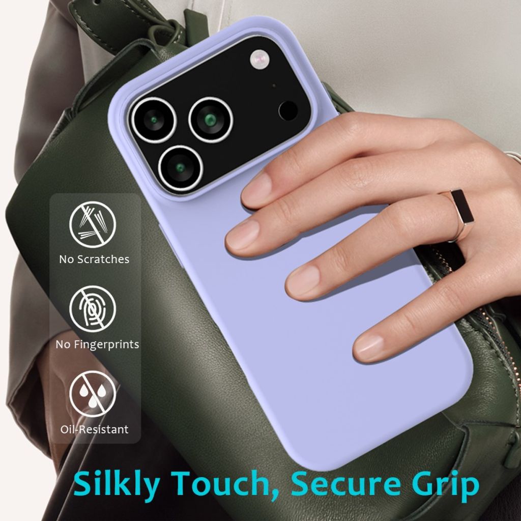 iPhone 17 Pro Max silicone phone case - light blue