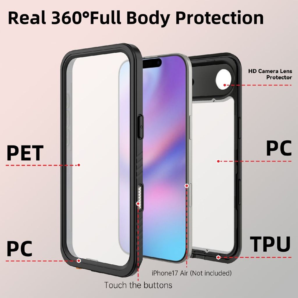 REDPEPPER iPhone 17 Air Cover - Sort