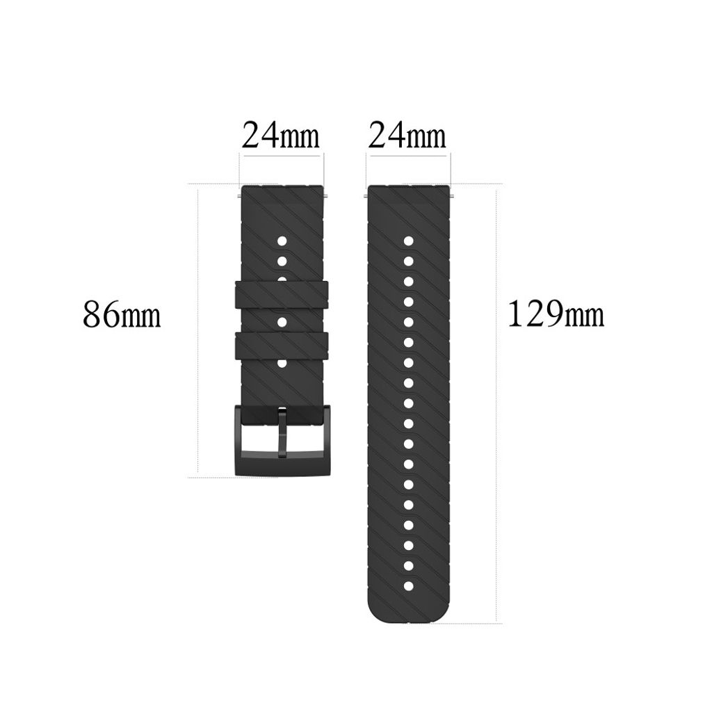 Suunto Spartan Sport/Suunto 9/Suunto D5 Klockarmband – Svart