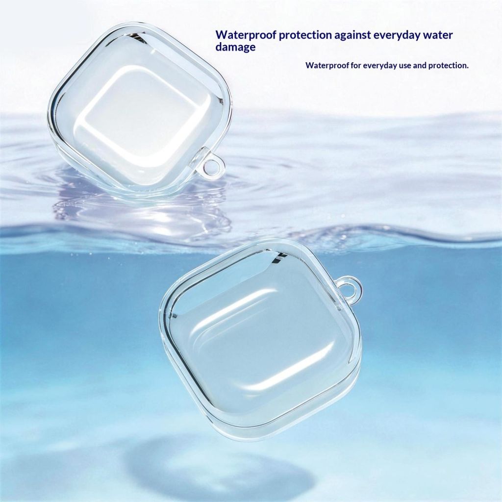 Samsung Galaxy Buds4/Buds4 Pro Kuulokkeet TPU Kuori Metallikoukulla - Läpinäkyvä