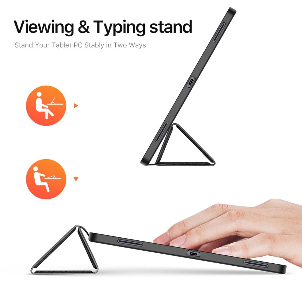 DUX DUCIS Galaxy Tab S11 Ultra etui med tri-fold stativ – svart