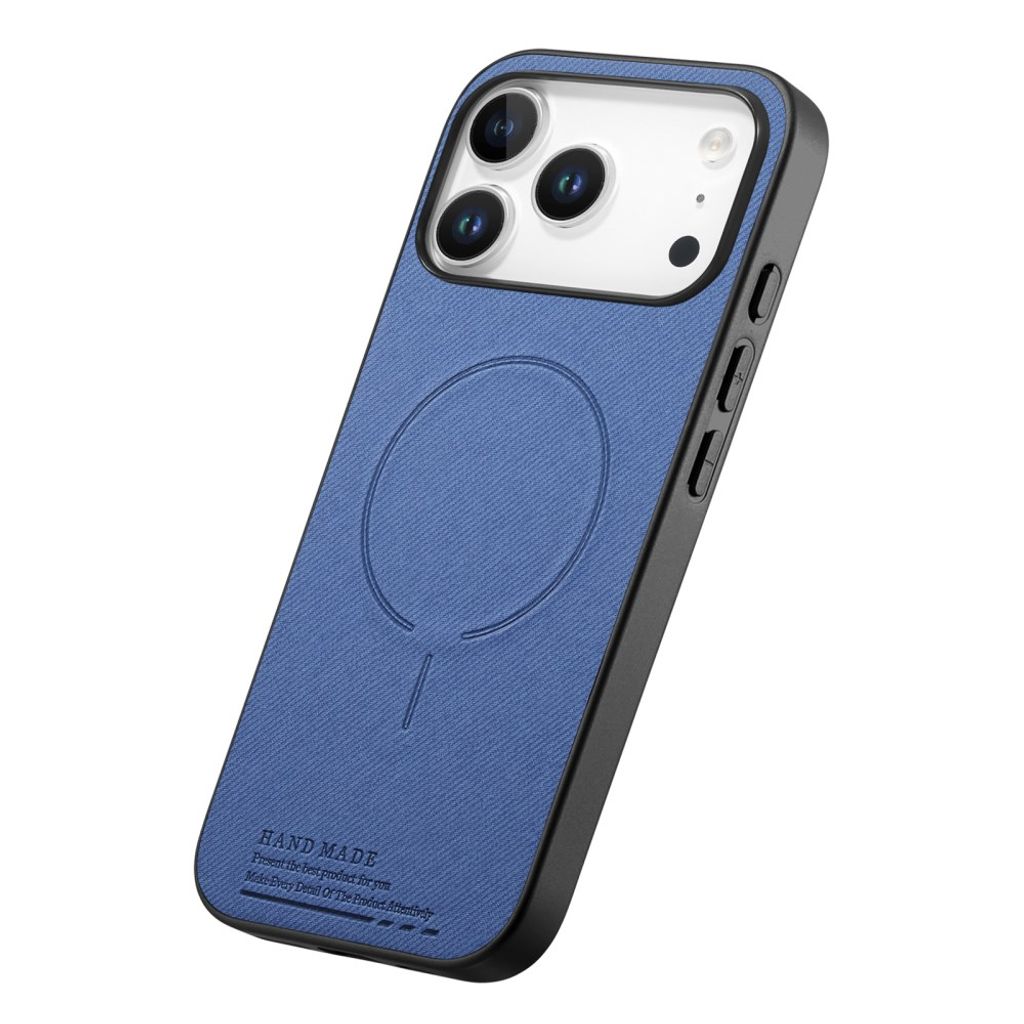 iPhone 17 Pro Max MagSafe-cover med tekstil-look - blå