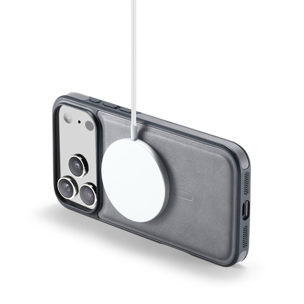MAGKING K1 iPhone 18 Pro Max / 17 Pro Max MagSafe Deksel i PU-skinn - Grå