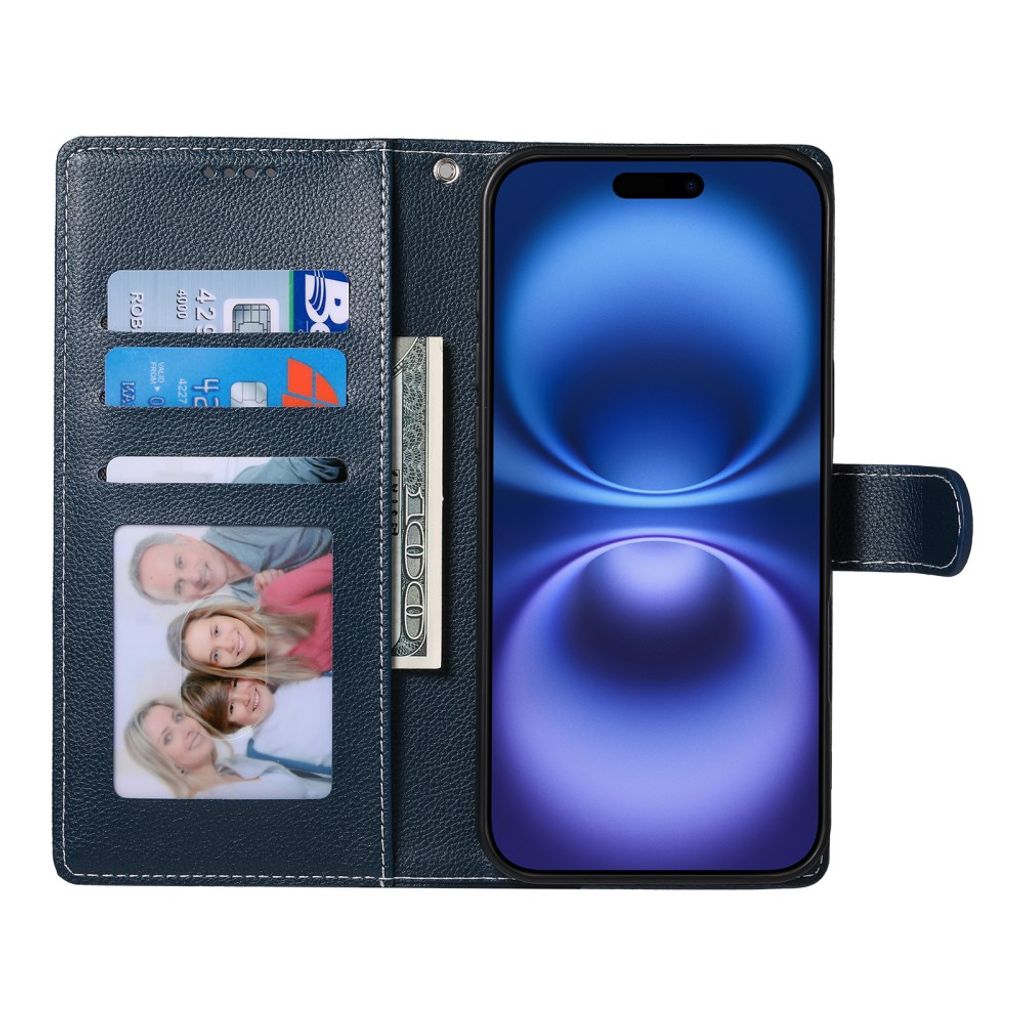 iPhone 18 Pro Max/17 Pro Max lommebokdeksel – mørkeblå