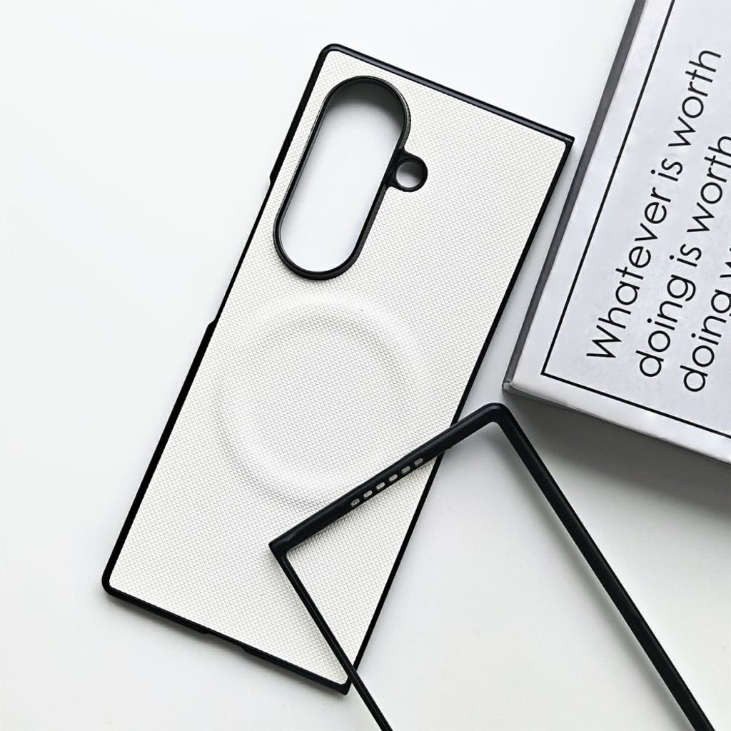 Samsung Galaxy Z Fold8 Ultra MagSafe Kuori PU-nahkaa - Valkoinen