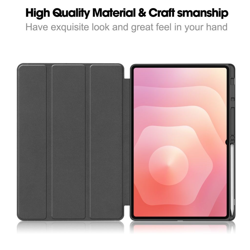 Samsung Galaxy Tab S12 Ultra/S11 Ultra Tri-fold stativfodral - Mörkblå