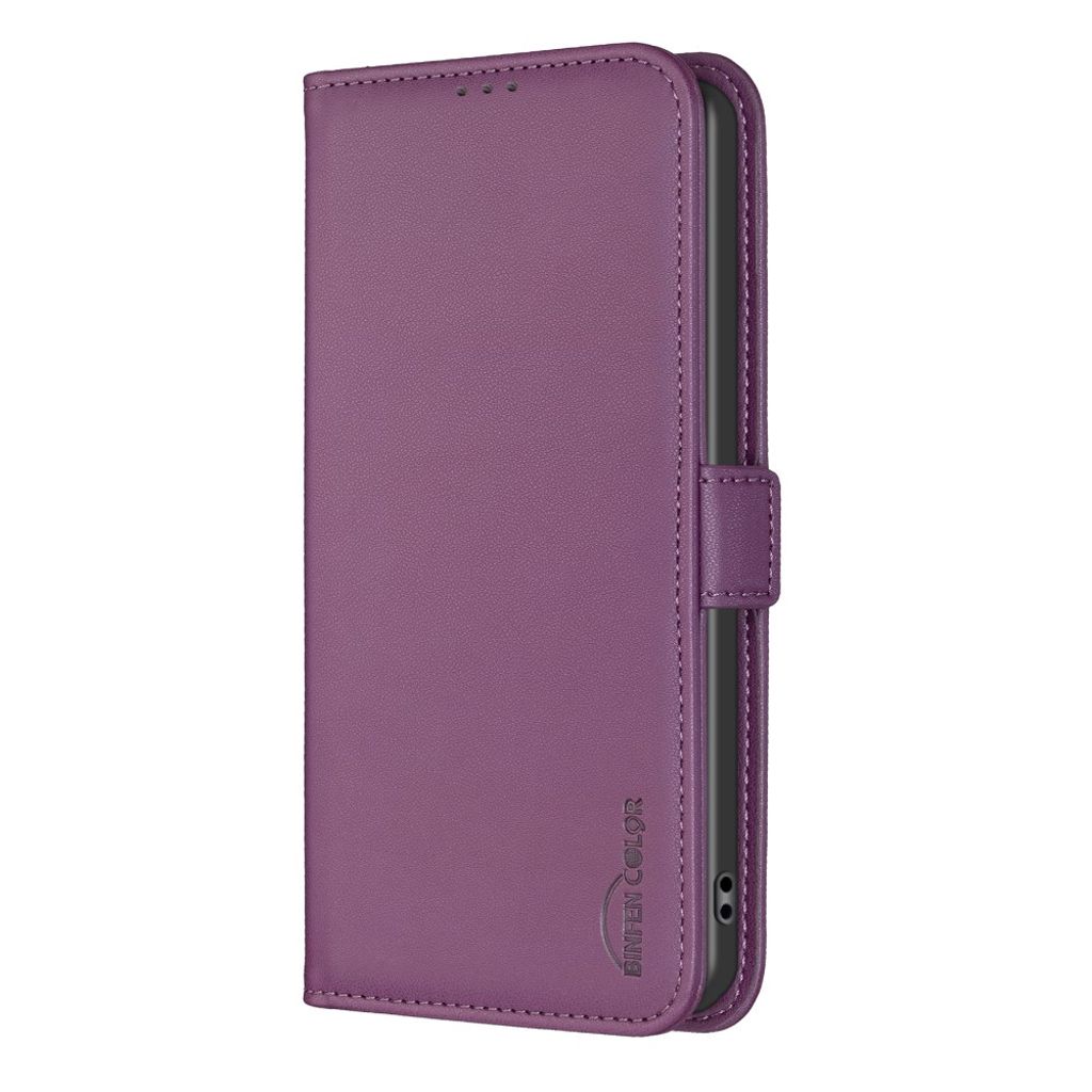 BINFEN COLOR iPhone 16 Wallet Cover – Dark Purple