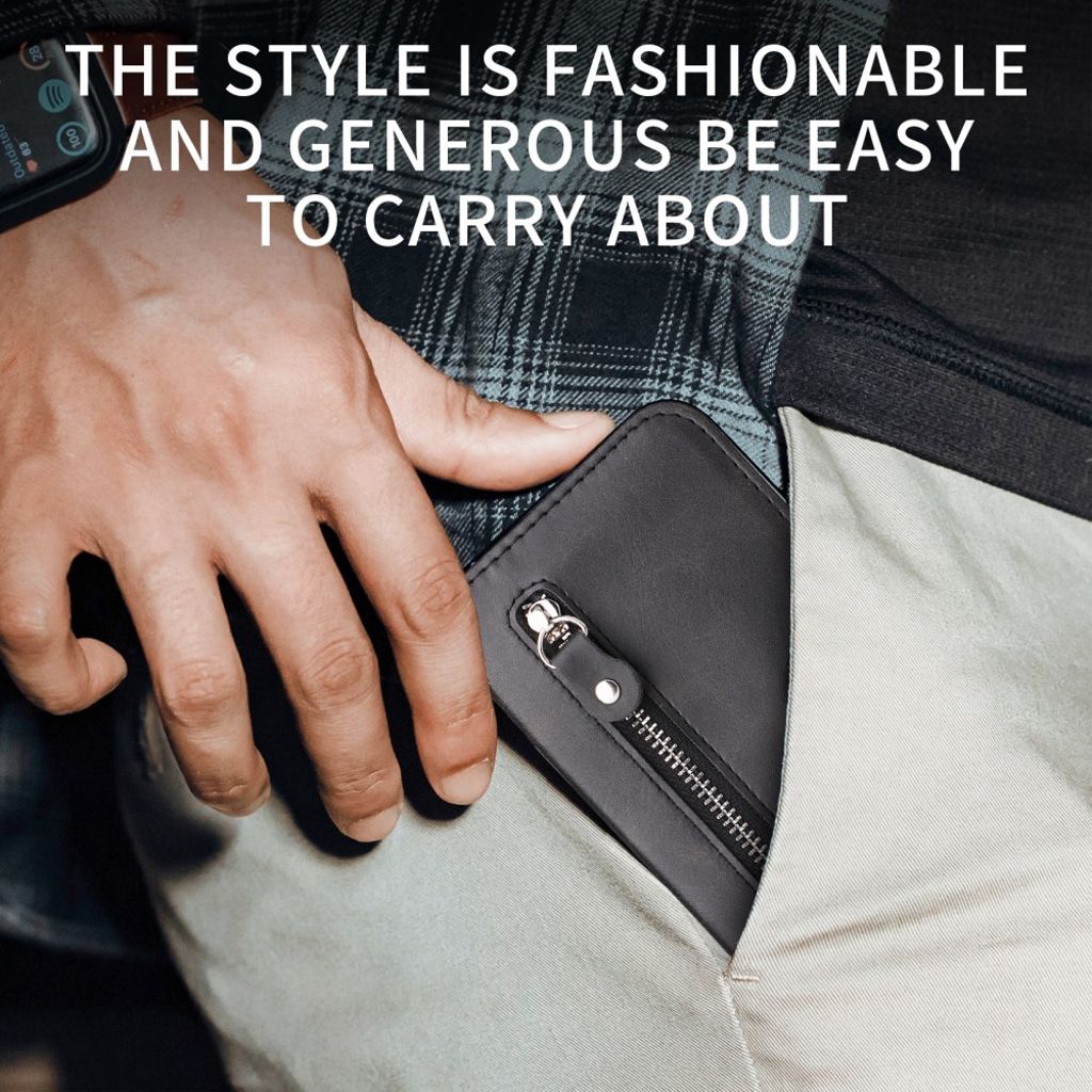 Motorola Moto G86 Power 5G etc. Cover with Zipper Pocket - Black