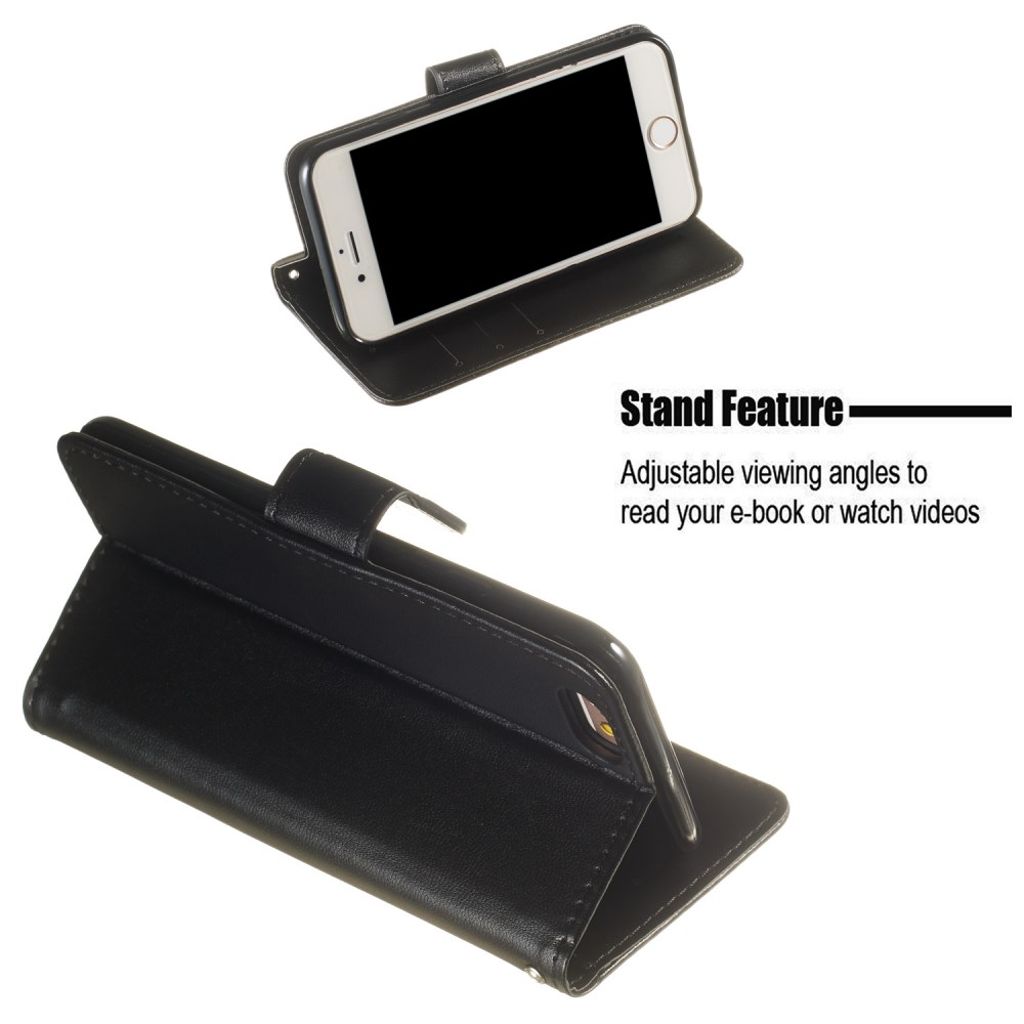 iPhone 6/6s Plånboksfodral med Stativ - Svart