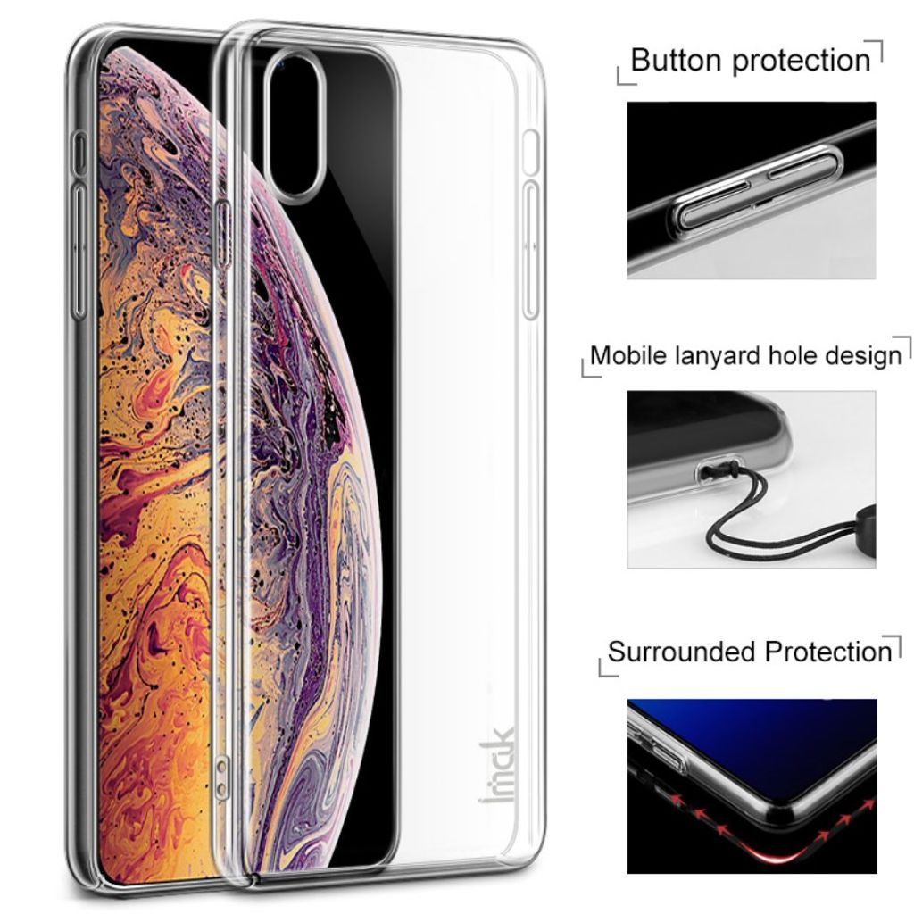 IMAK iPhone XS Max Cover med Skærmbeskyttelse – Gennemsigtig