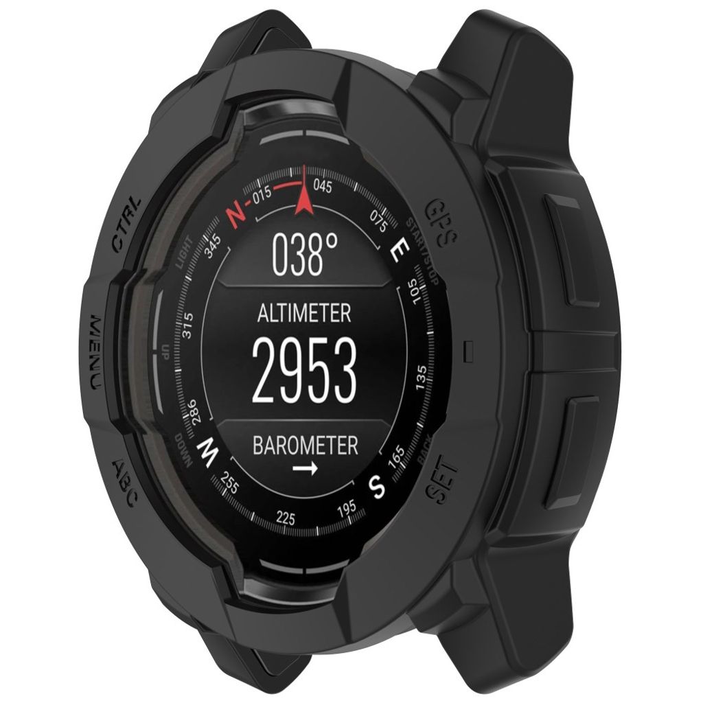 Garmin Instinct 3 AMOLED 50mm osv. Cover i Silikone - Sort