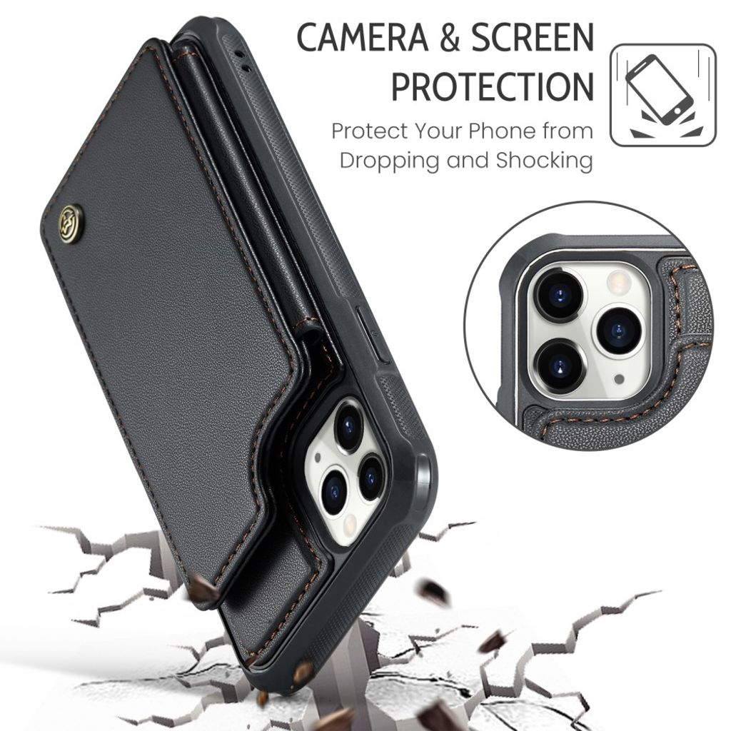 CASEME iPhone 11 Pro Cover med 5 Kortplads - Sort