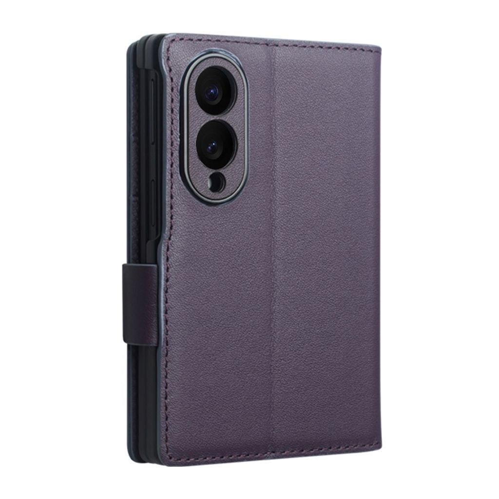 QIALINO Samsung Galaxy Z Fold8 Flip cover i ægte læder - Lilla