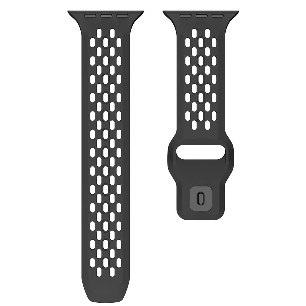 Apple Watch 42/44/46/49mm Silikone Urrem – Sort