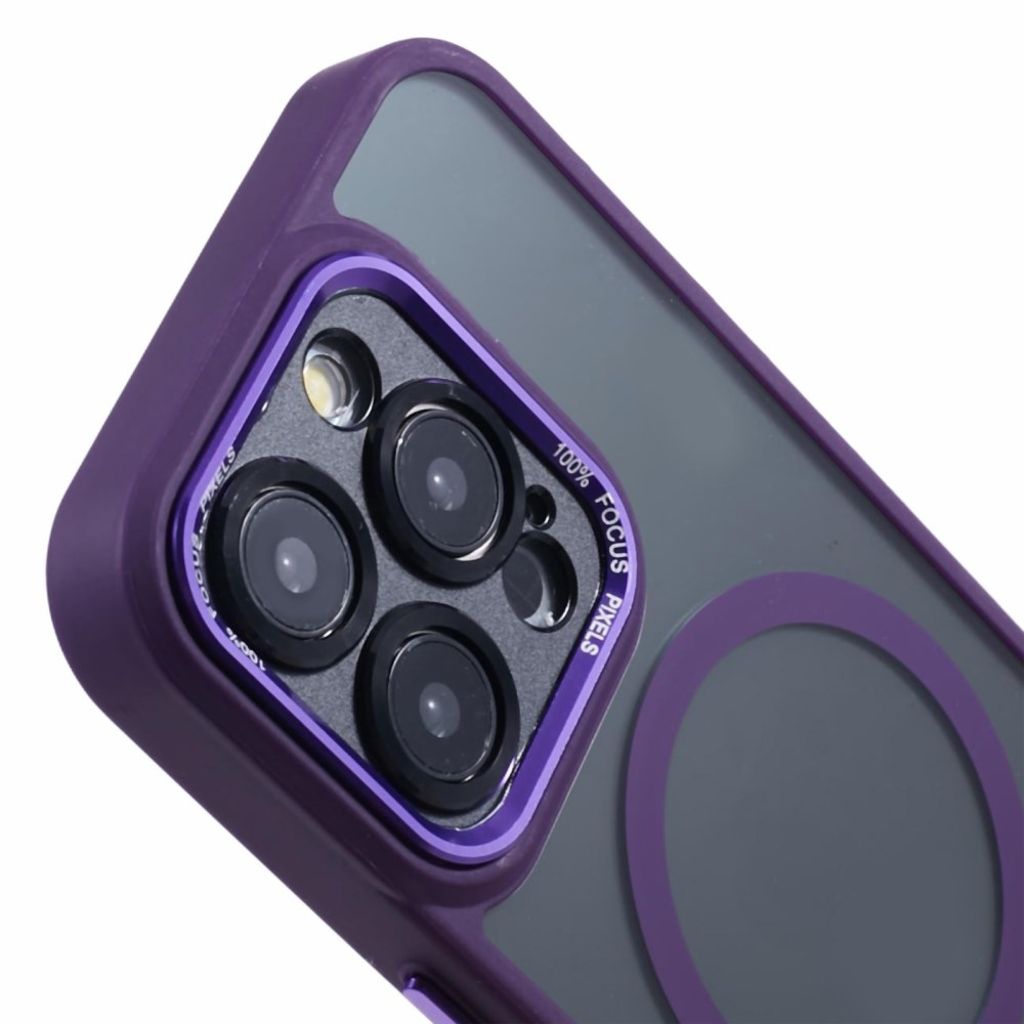iPhone 13 Pro Max Kuori MagSafe-yhteensopiva TPU+Akryyli - Tumman violetti