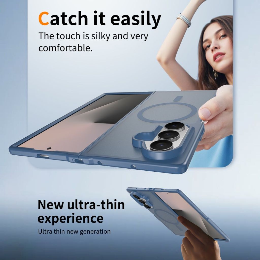 Samsung Galaxy Z Fold8 Ultra MagSafe cover med akrylbagside - Blå