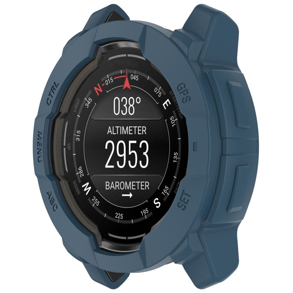 Garmin Instinct 3 AMOLED 50mm osv. Cover i Silikone - Blå