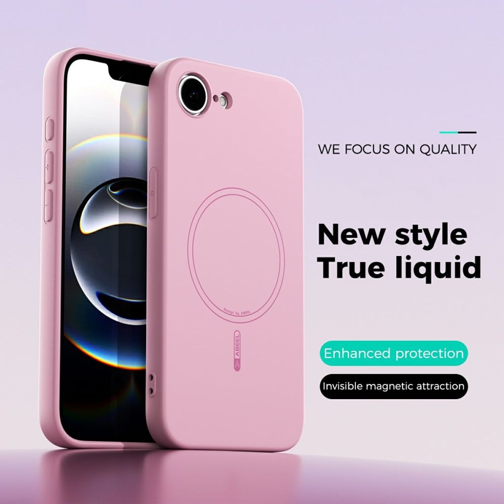 ABEEL iPhone 16e MagSafe Compatible Silicone Case - Pink