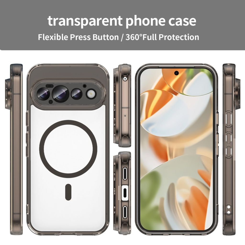 Google Pixel 11 MagSafe Skal - Transparent Svart