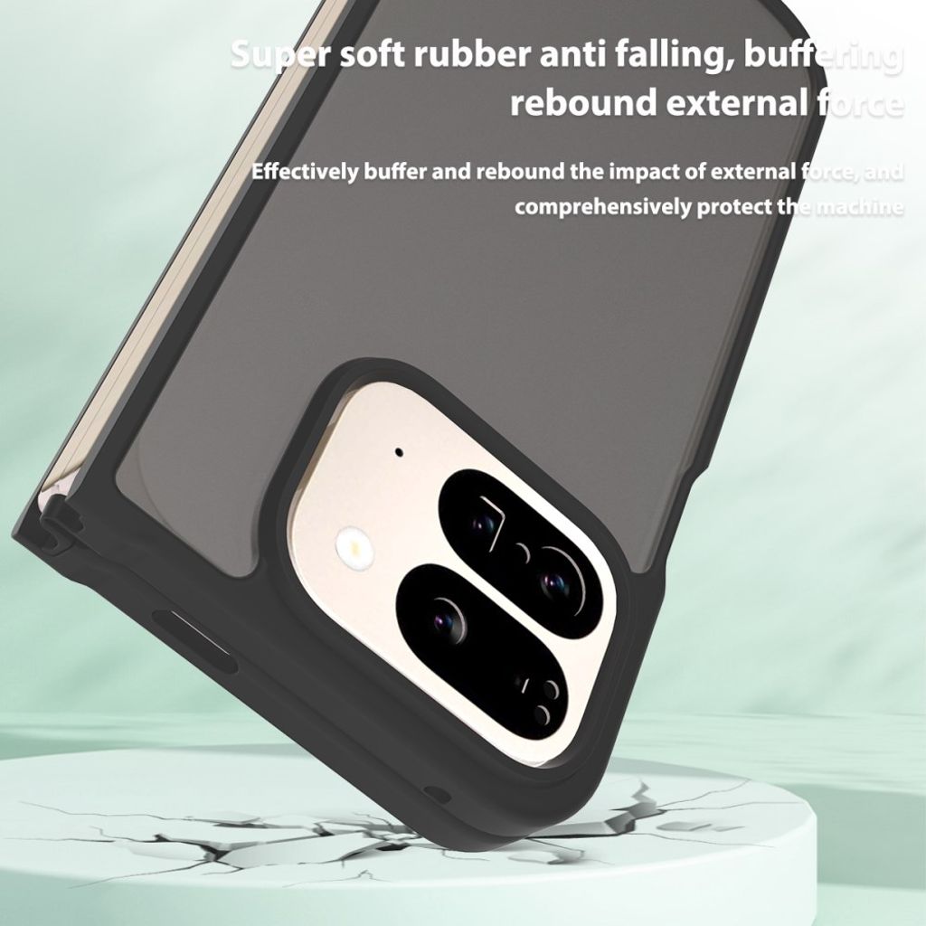 Google Pixel 9 Pro Fold Cover med Skin Touch og akrylbag – Lyserød