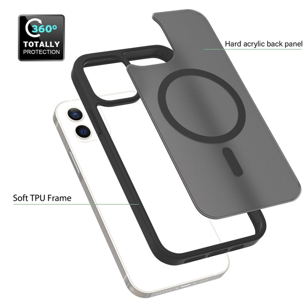 iPhone 12 Pro / 12 Skal med MagSafe - Svart