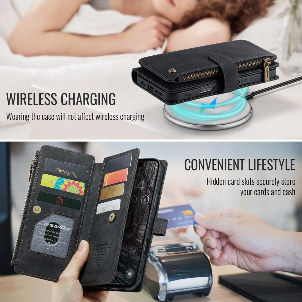 CASEME iPhone 17 Pro Max Etui med Stativ - Svart