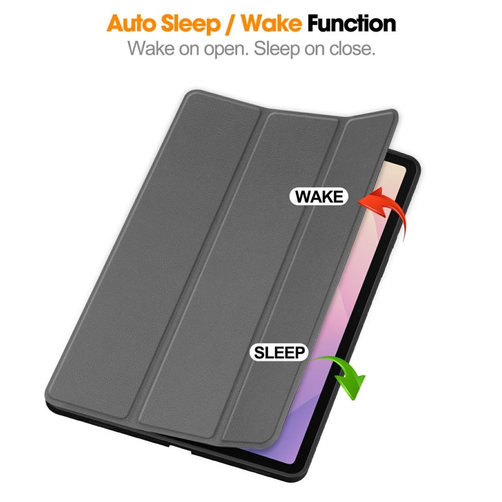 Samsung Galaxy Tab S11 Kotelo jalustalla ja kynäpaikalla – harmaa