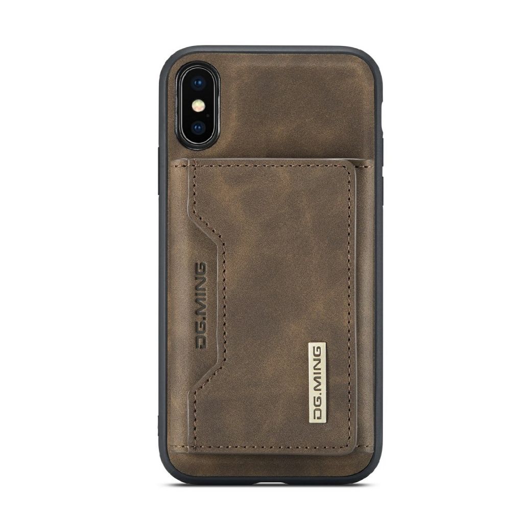 DG.MING iPhone XS Max Pungcover Stødsikker med Stativ - Brun