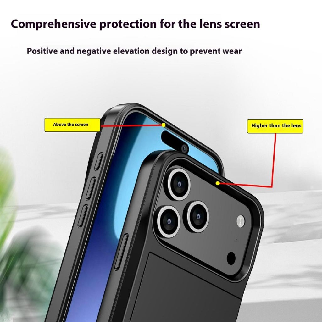 iPhone 18 Pro / 17 Pro Deksel med Kortlomme - Svart