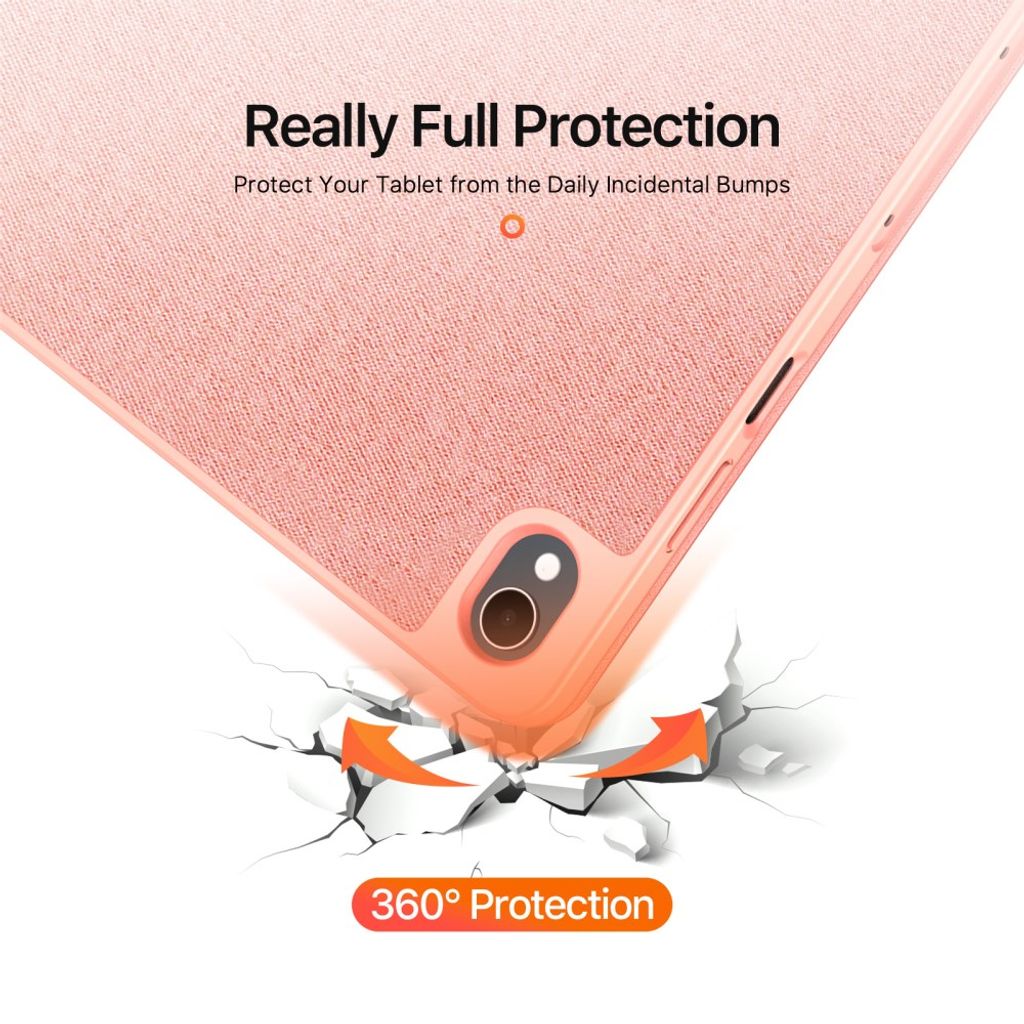 DUX DUCIS Samsung Galaxy Tab S12 Plus Tri-Fold Cover - Lyserød