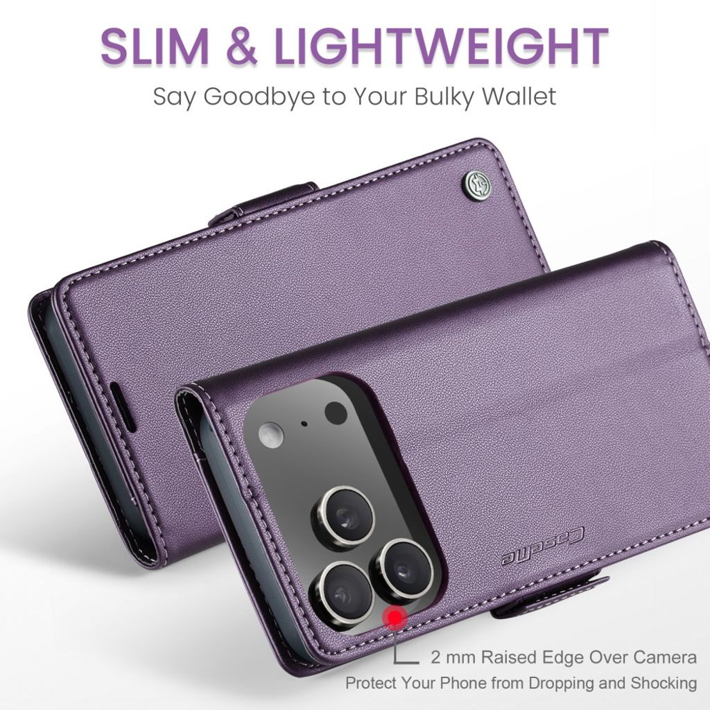 CASEME iPhone 17 Pro Max Etui med Stativ - Lilla