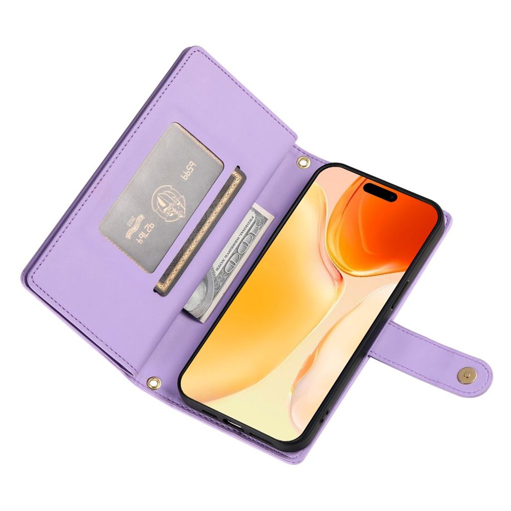 iPhone 17 Lompakkokotelo Kantohihna - violetti