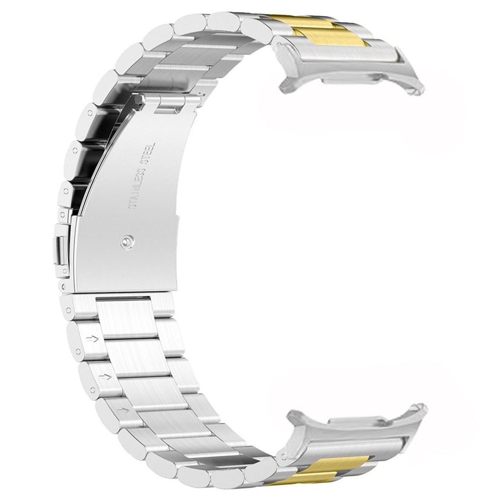 Samsung Galaxy Watch8 Kellonranneke Ruostumaton teräs 40/44mm – Hopea / Kulta