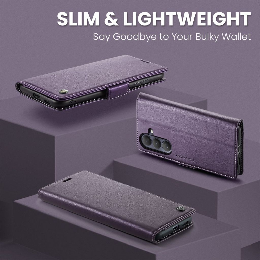 Samsung Galaxy S26 Plus CASEME 023 Series Lommeboketui RFID-blokkerende Lilla
