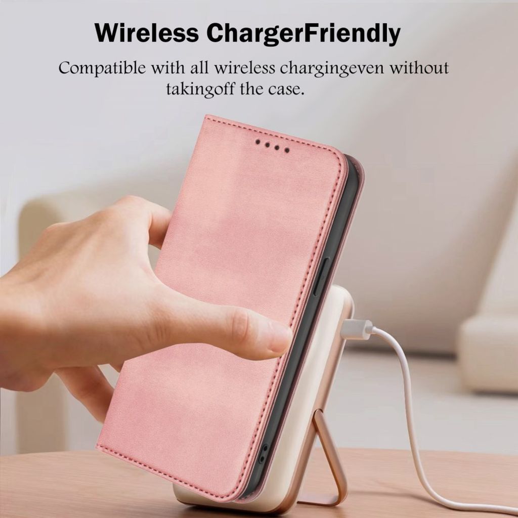 Xiaomi 15T Wallet Cover with RFID Blocking - Pink