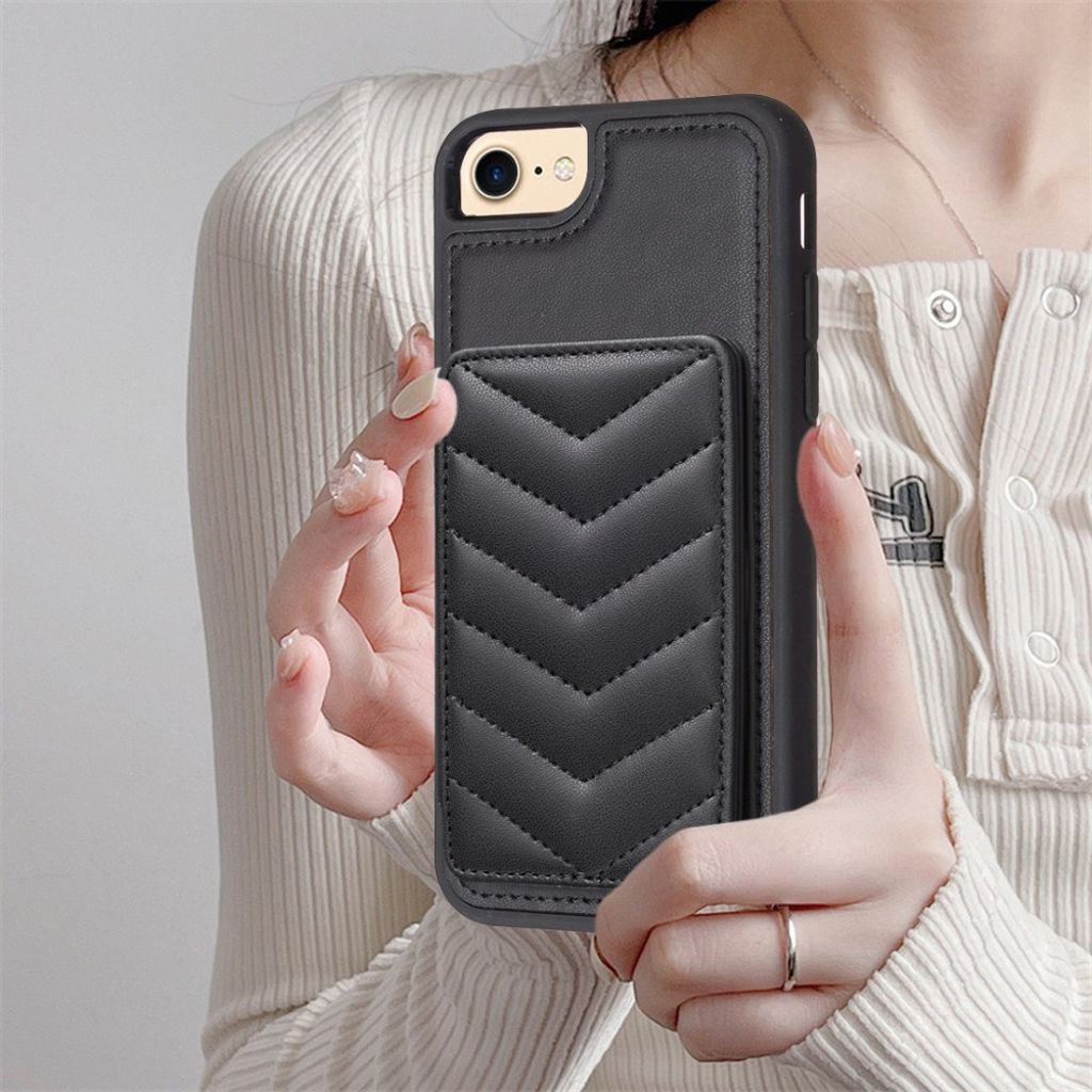 iPhone 6/6s/7/8/SE 2020/2022 Deksel med Stativ - Svart