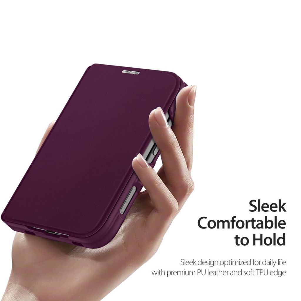 DUX DUCIS iPhone Fold Magsafe-deksel RFID – mørk lilla