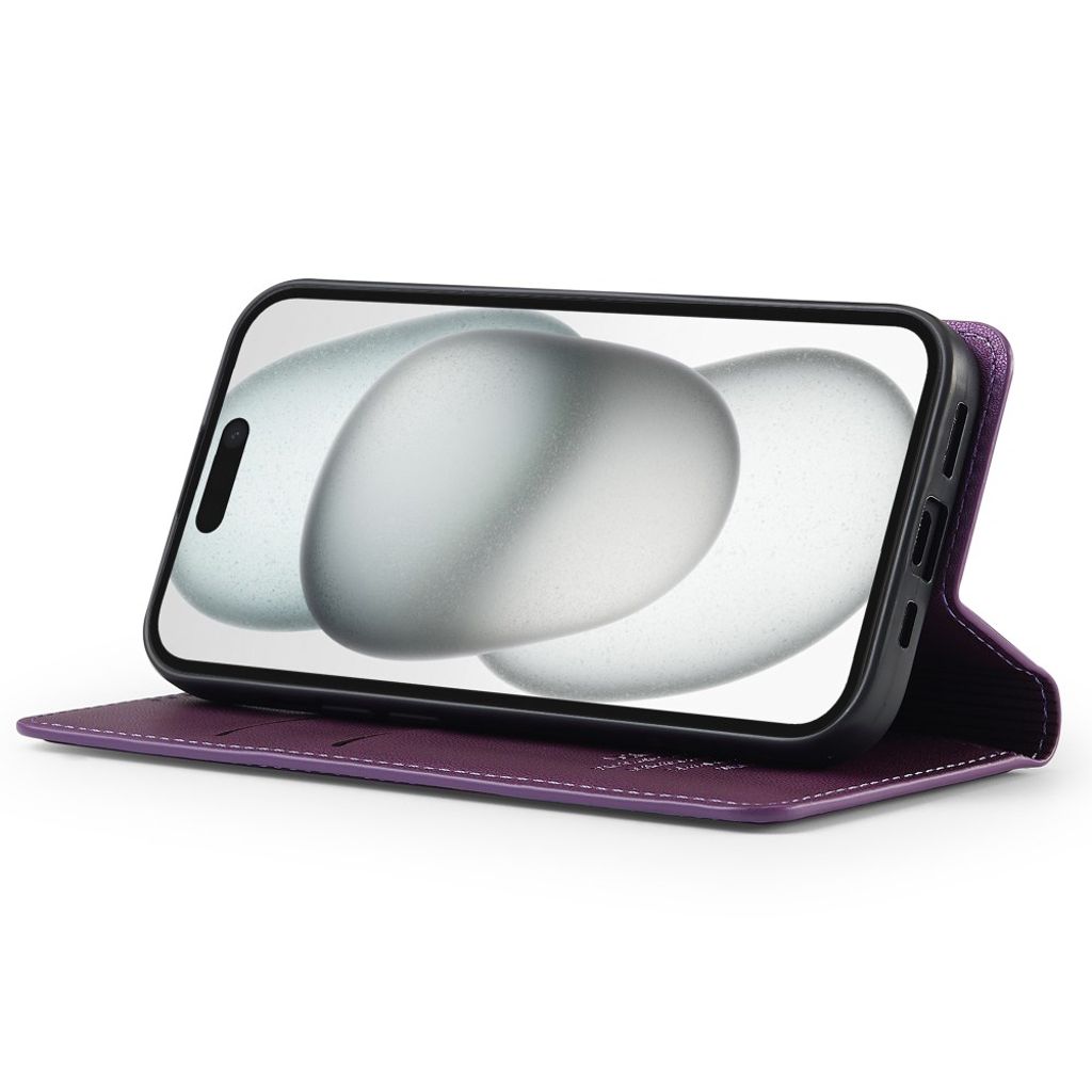 LC.IMEEKE iPhone 15 Plus Lompakkokotelo - Violetti