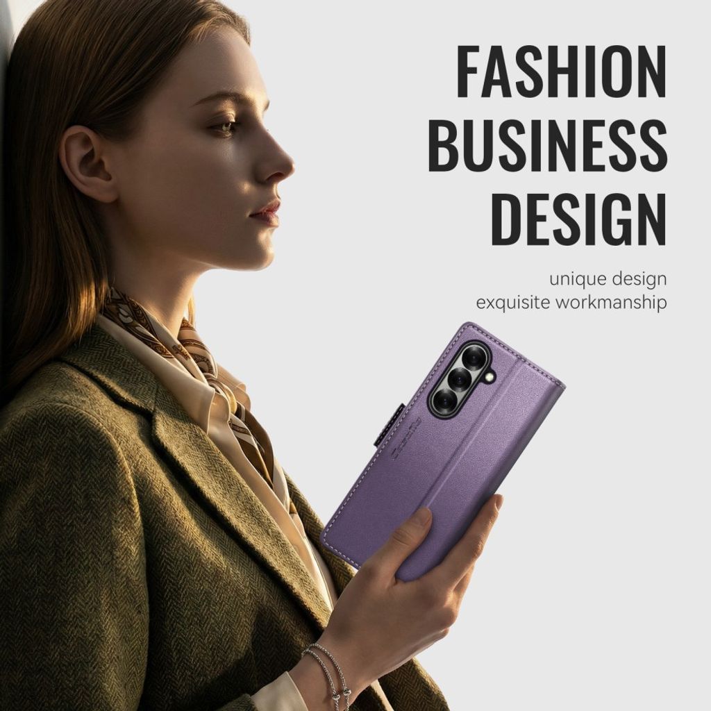 CASEME Samsung Galaxy Z Fold8 Ultra Flip Cover med RFID blokering - Lilla