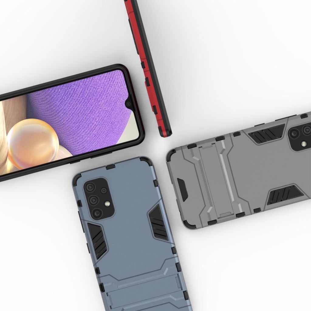 Samsung Galaxy A32 4G -kuori jalustalla – musta