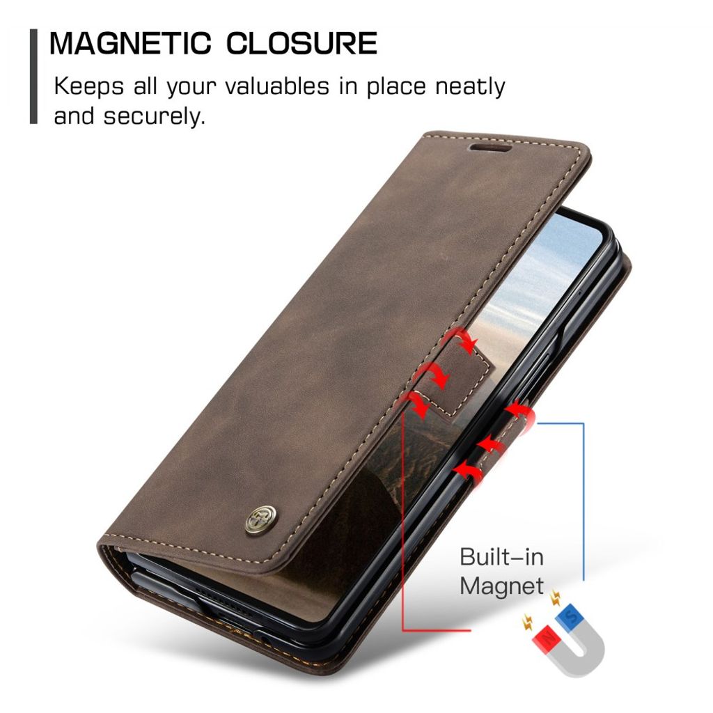 CASEME Samsung Galaxy Z Fold7 5G Plånboksfodral - Brun