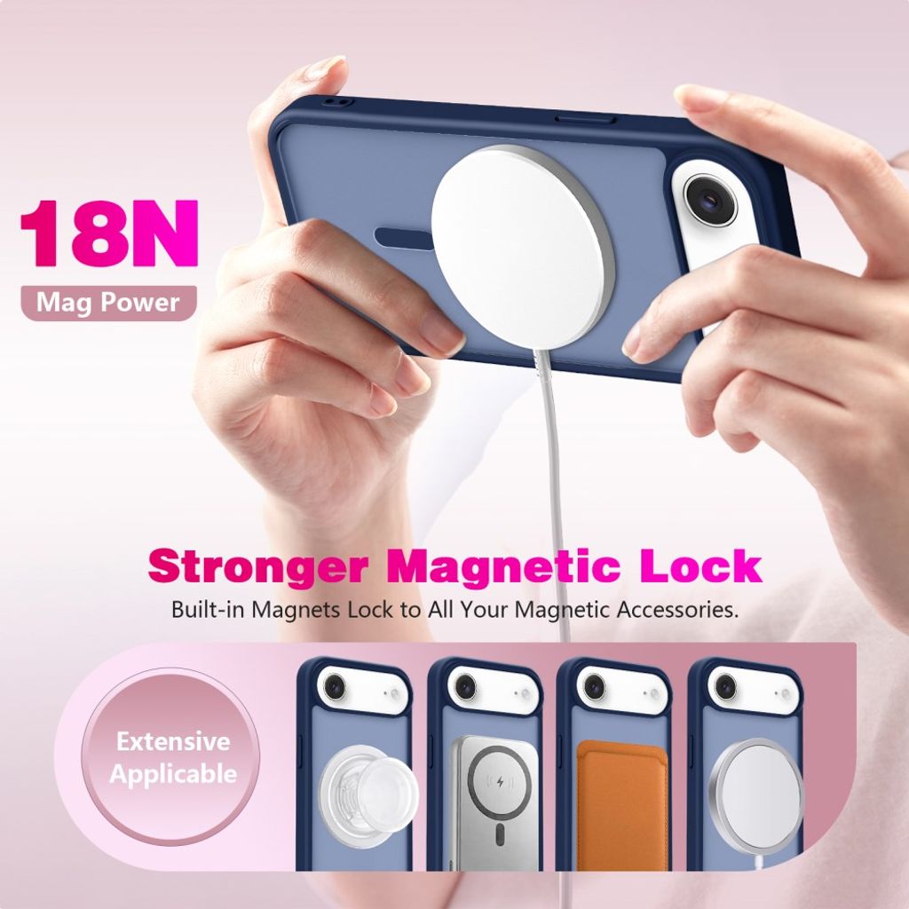 iPhone Air MagSafe Kuori Iskunkestävä - Tummansininen