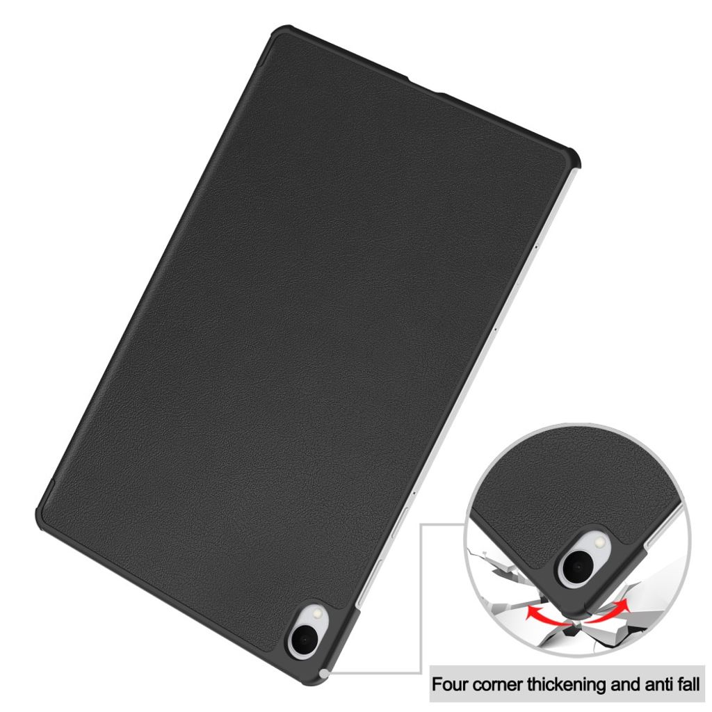 Samsung Galaxy Tab S12 Plus Slimmat Tri-fold stativfodral - Svart