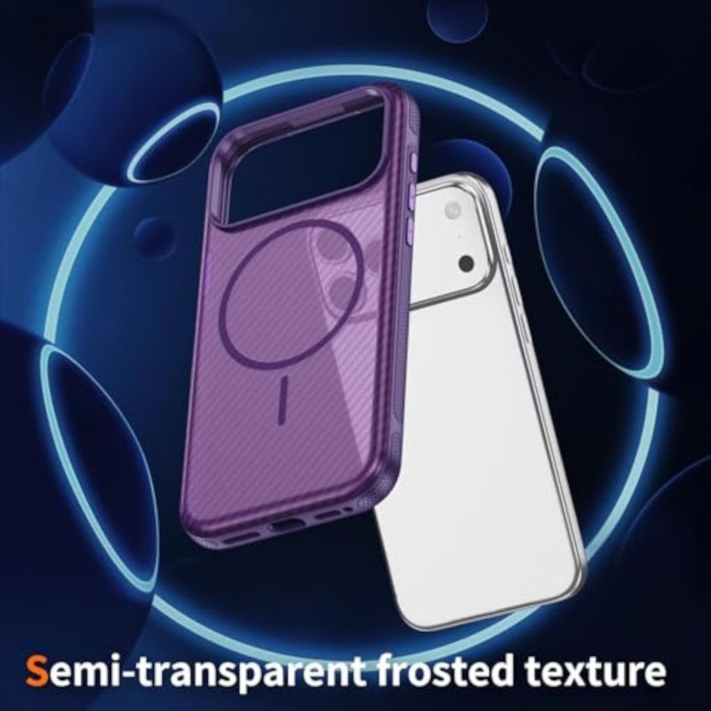 iPhone 18 Pro Max/17 Pro Max MagSafe-deksel Karbonfibertekstur - Lilla