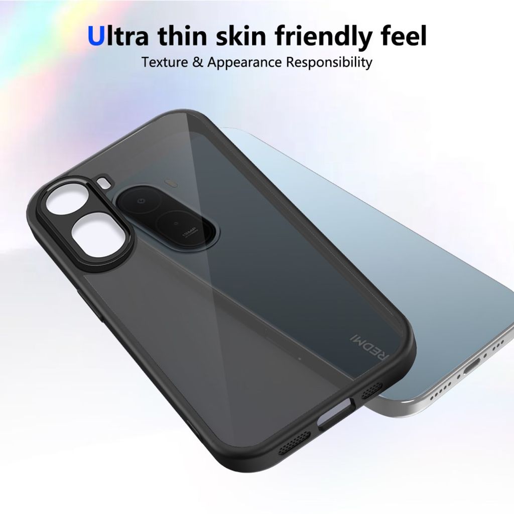 Xiaomi Poco C85x 5G/Redmi A7 Pro Skal - Transparent Svart
